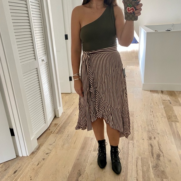 Faithfull the Brand Tramonti Striped wrap skirt M - Picture 4 of 16